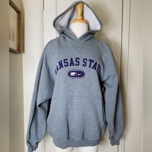 NIKE KANSAS STATE vintage gray hoodie sweatshirt college
